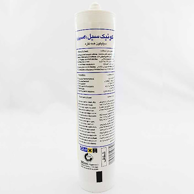 چسب سیلیکون کاسپین مدل shafaf حجم 300 میلی لیتر مجموعه 3 عددی